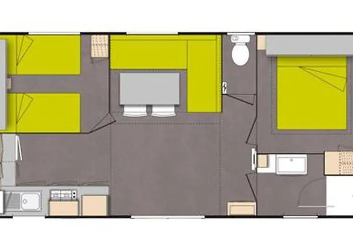 Mobil-home A Avec Terrasse - Api-1-52-258 Campsite *